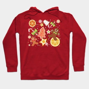 Sweet cookies pattern for sweet holidays - Christmas and New Year Hoodie